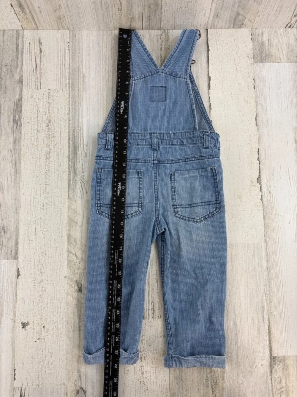OshKosh B'gosh Sz 2T Vestbak Denim Railroad Stripe Overalls
